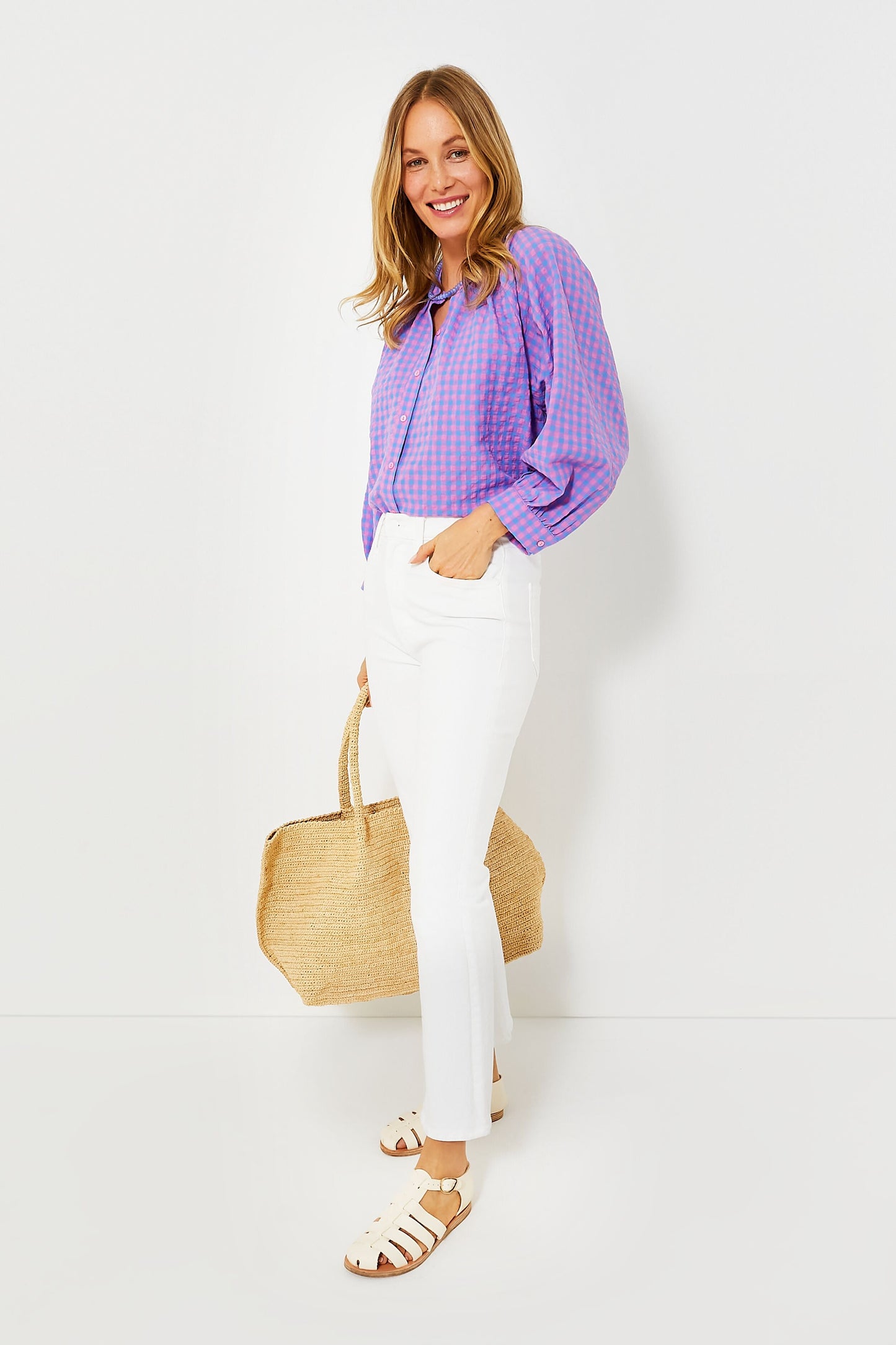 Textured Gingham Rosie Blouse