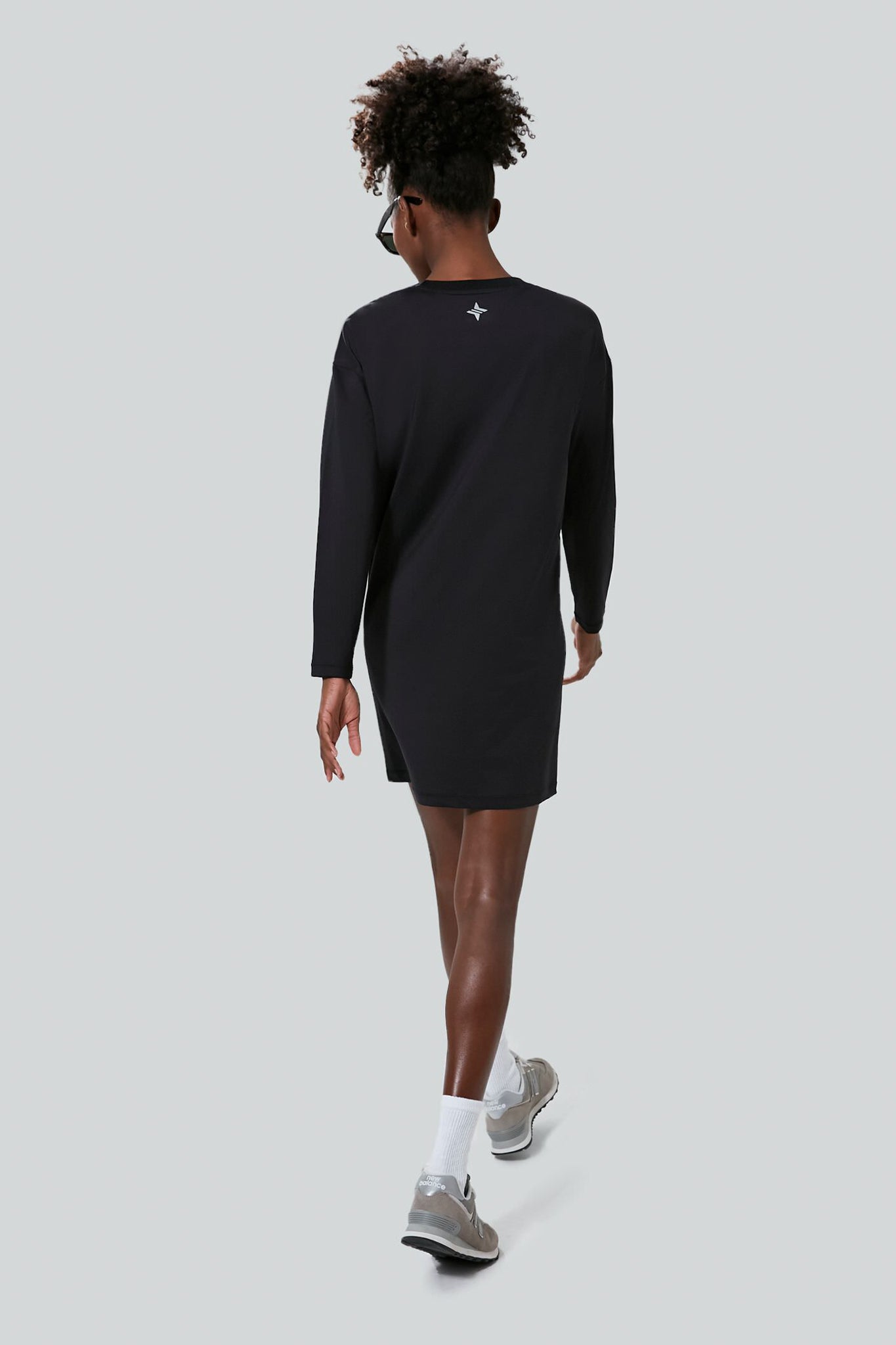 Black Long Sleeve Corinne Sport Dress