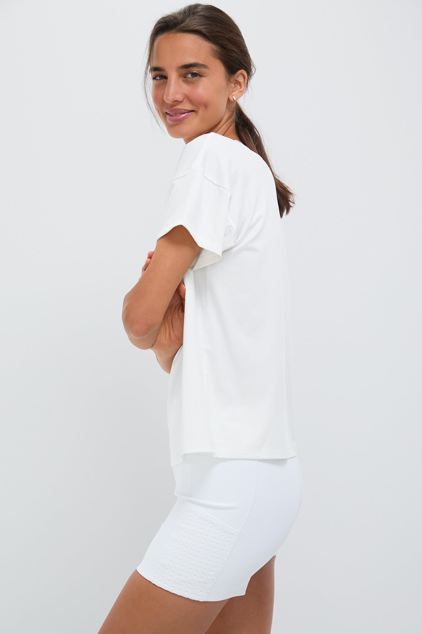 White Short Sleeve Ryan Boyfriend Tee