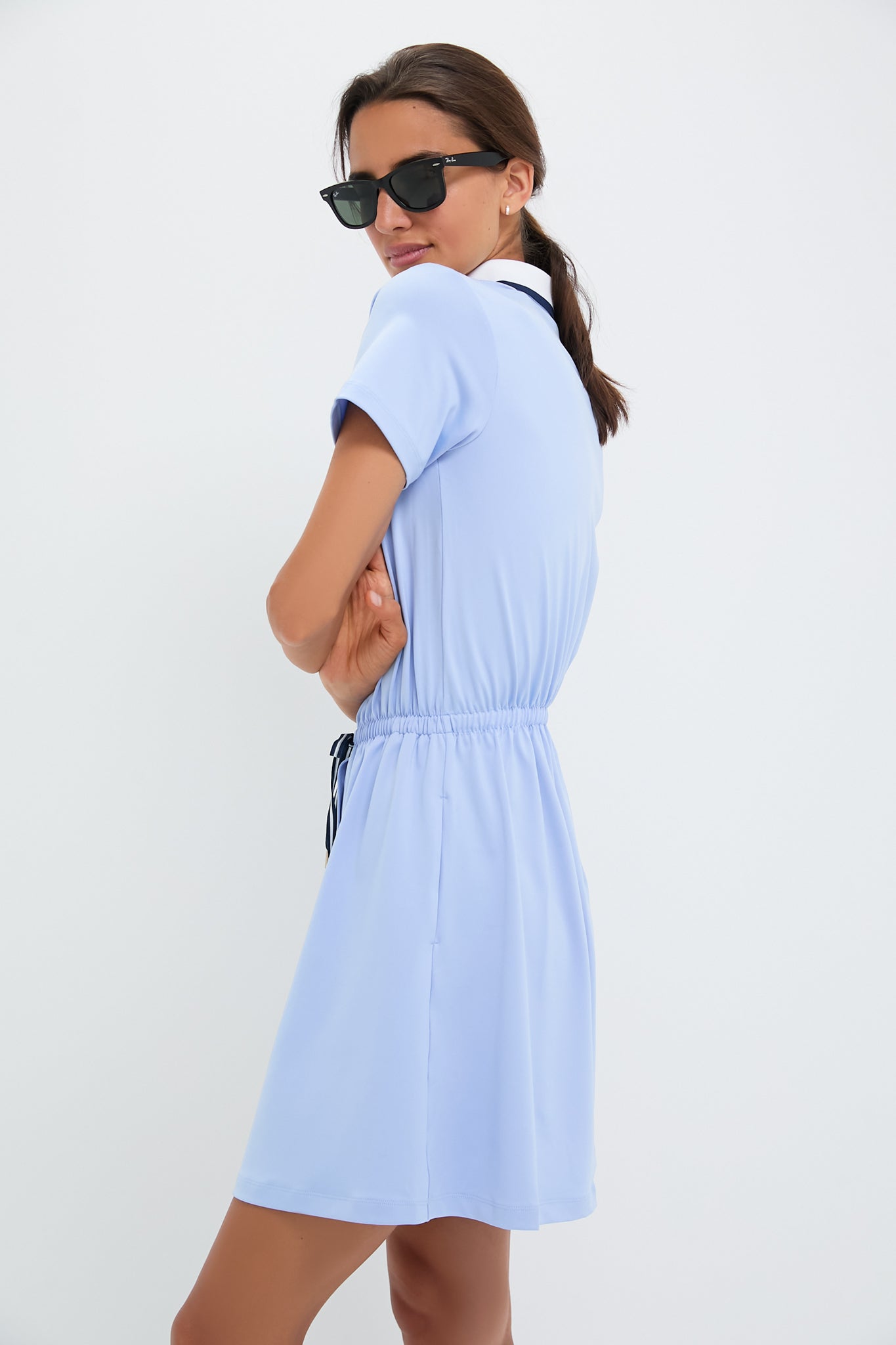 Light Blue Short Sleeve Alcott Golf Dress