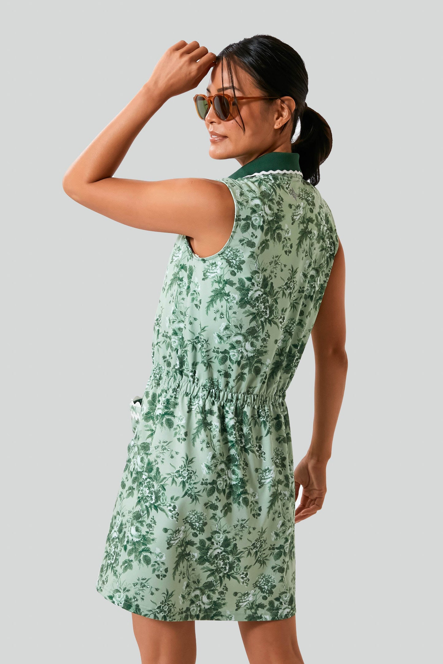 Green Bouquet Sleeveless Alcott Golf Dress