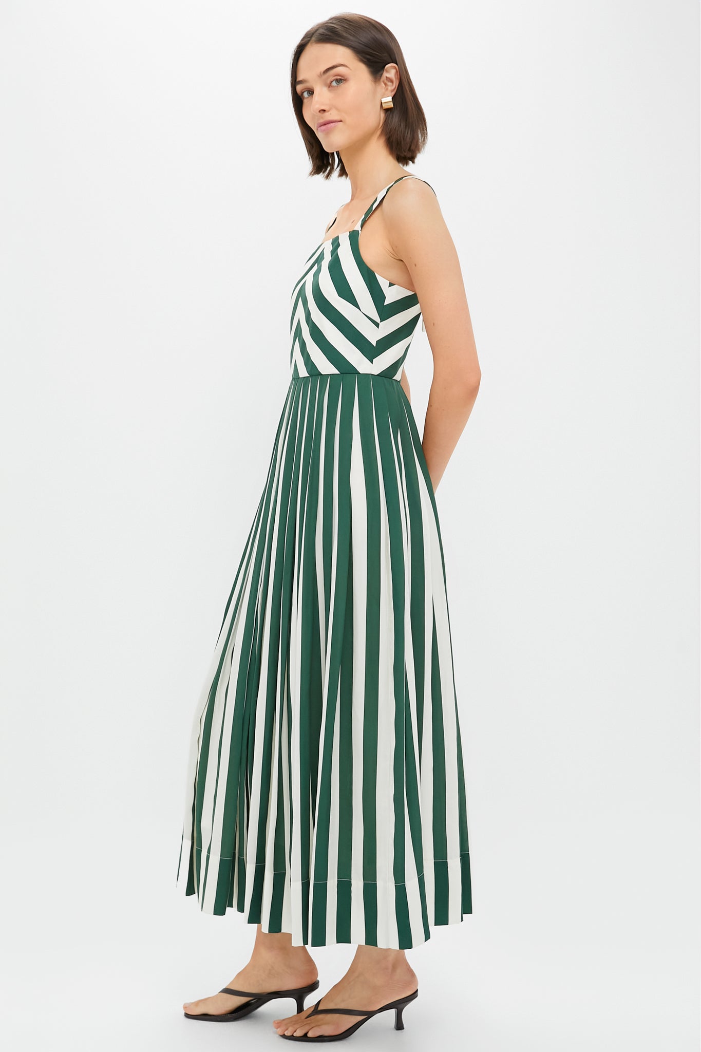 Green Stripe Laina Dress