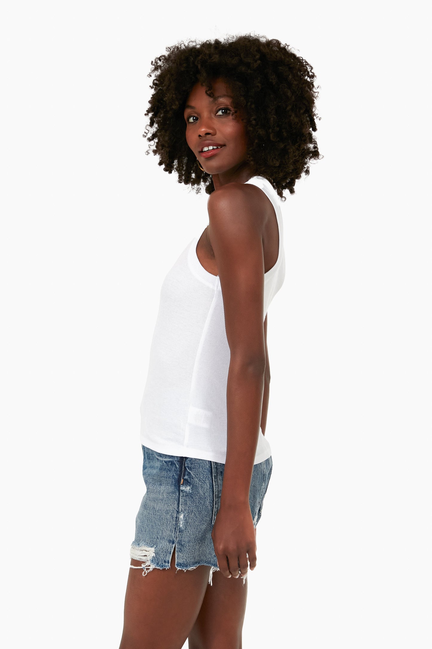 White Sirena Rib Tank