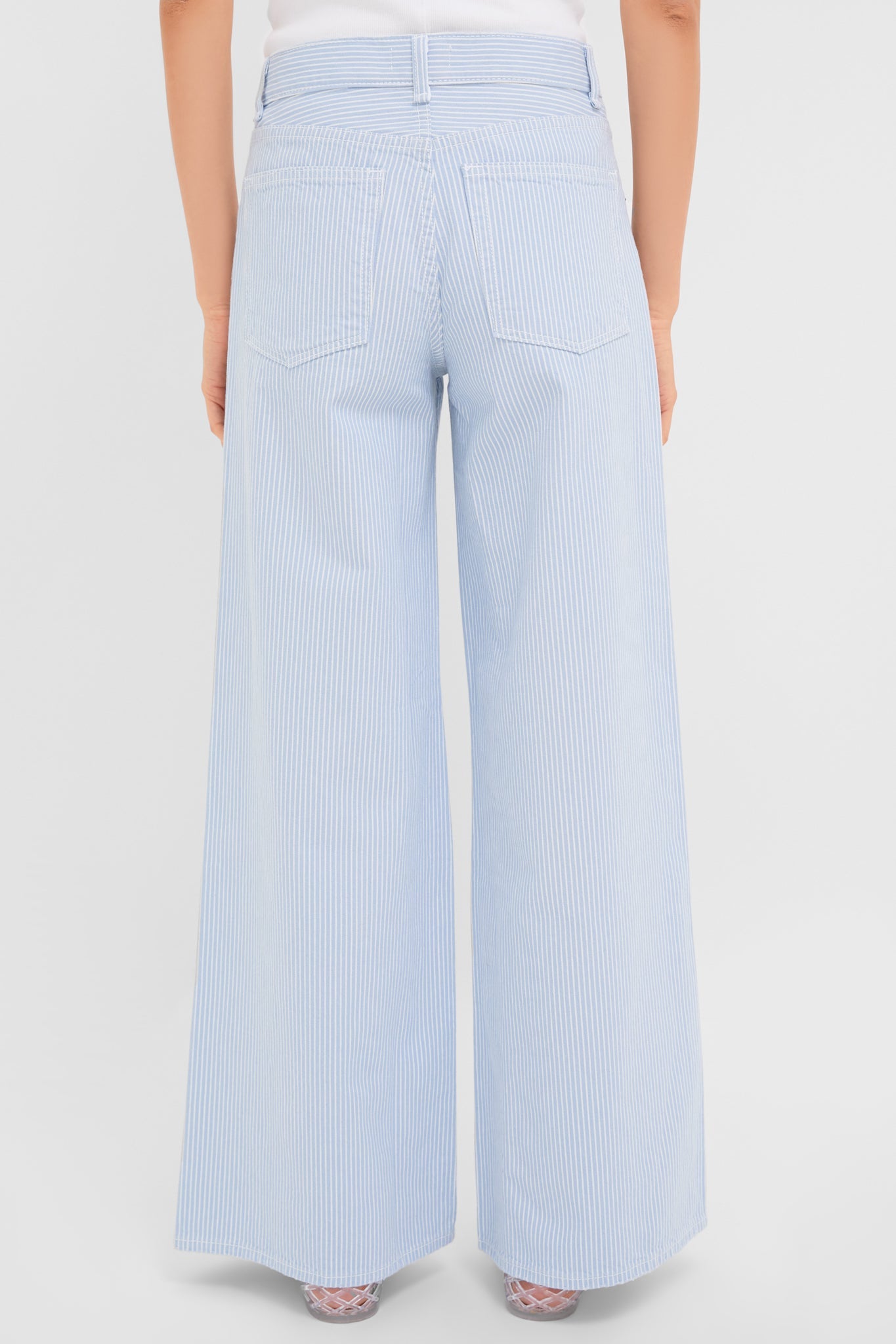 Blue Stripe Atomic Wide Leg