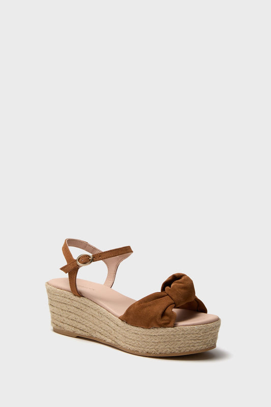 Caramel Suede Harlow Wedges