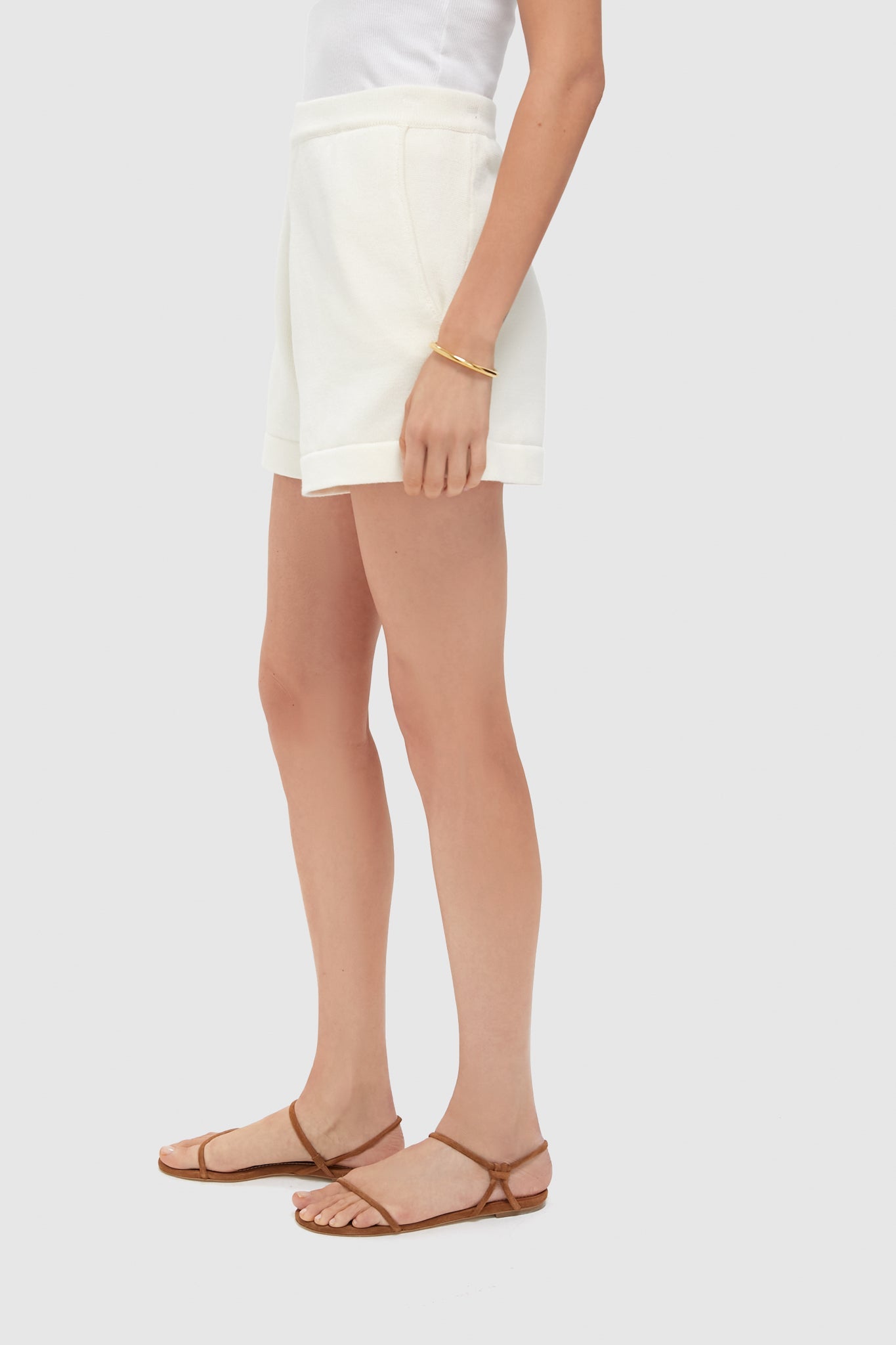 Ivory Knit Beau Shorts
