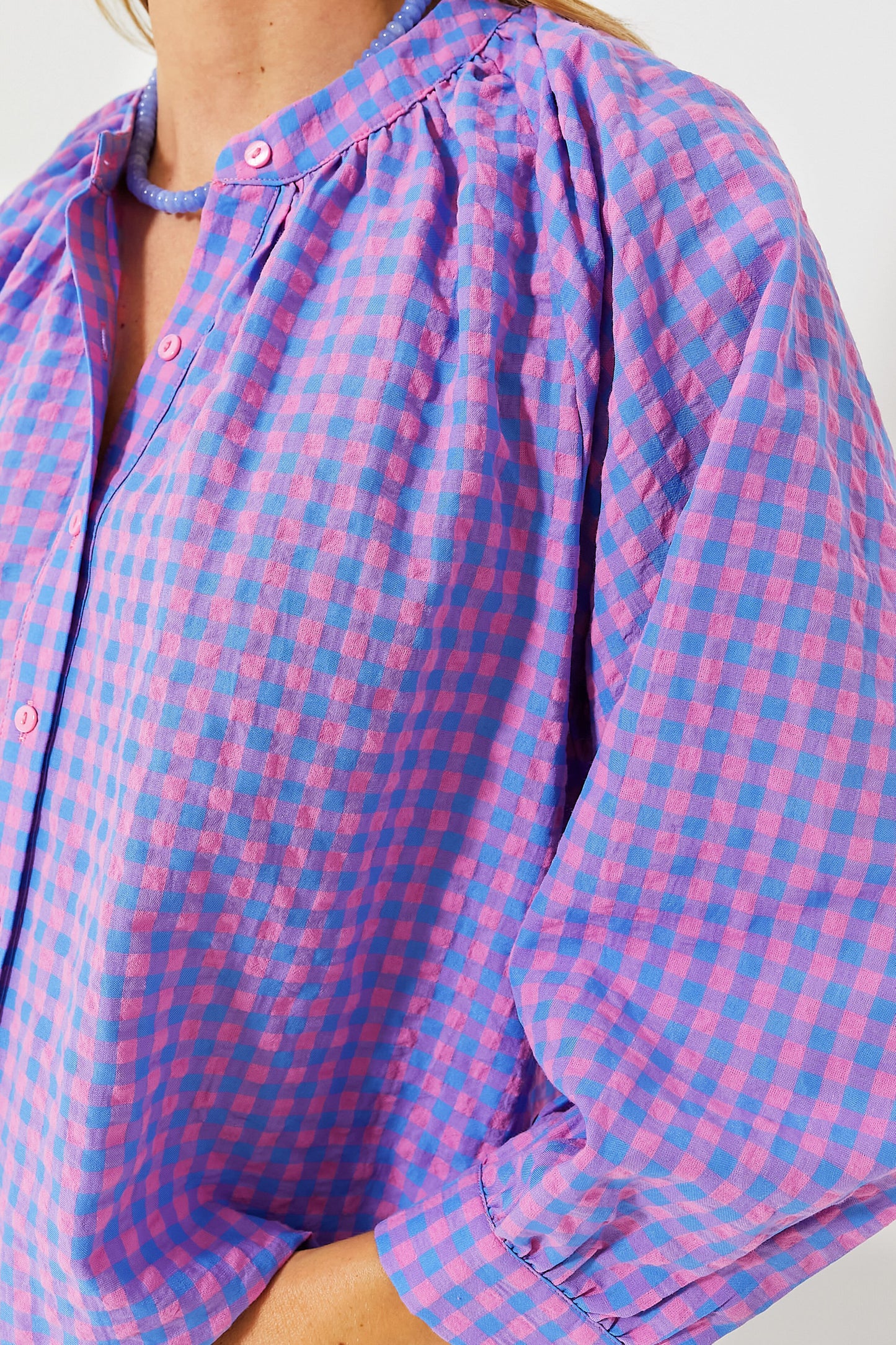 Textured Gingham Rosie Blouse