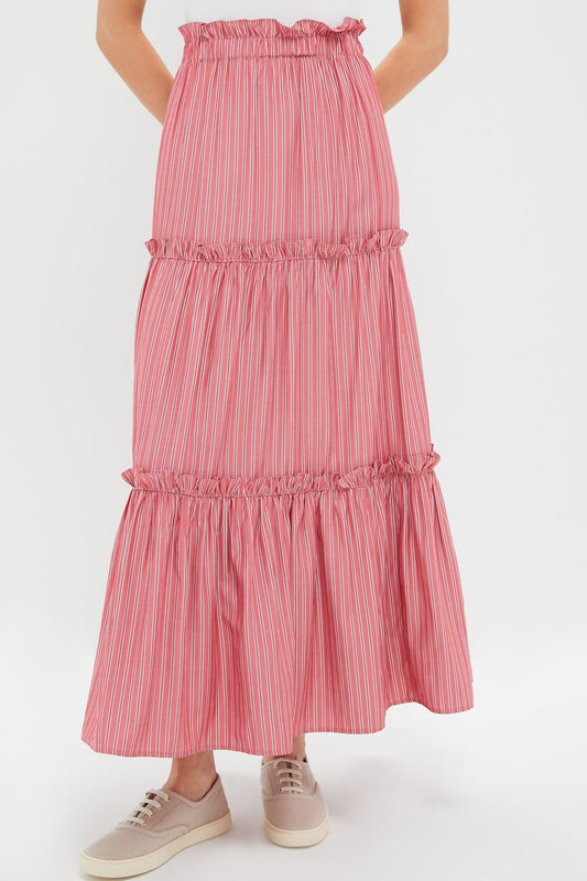 Ruby Red Stripe Prado Skirt