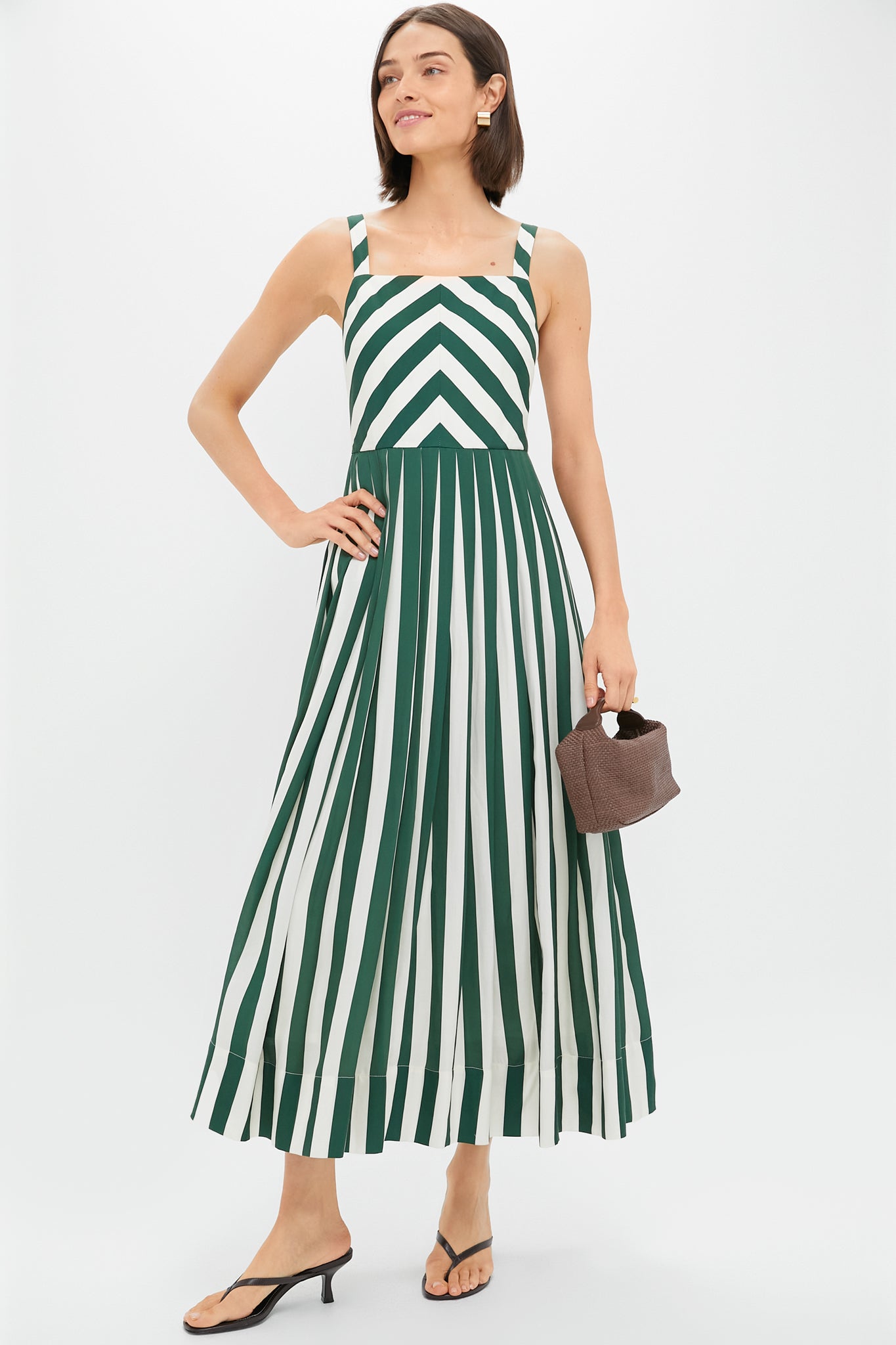 Green Stripe Laina Dress