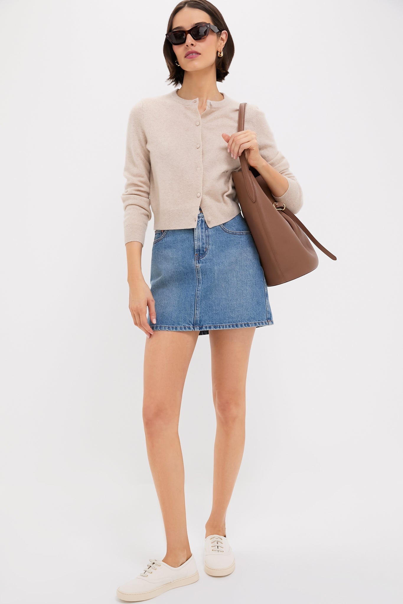 Sandstone Cashmere Riley Cardigan