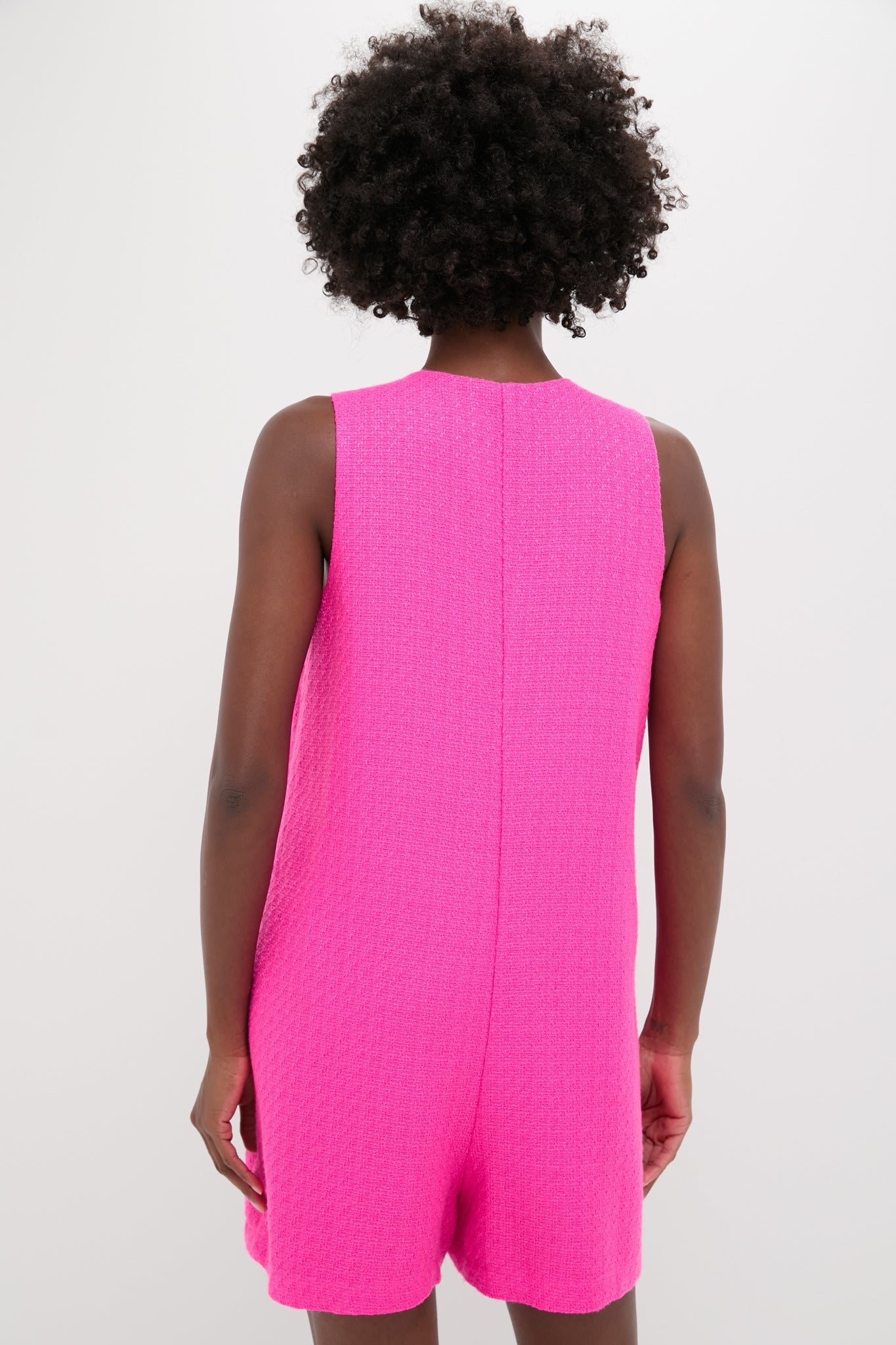 Hot Pink Textured Myla Romper