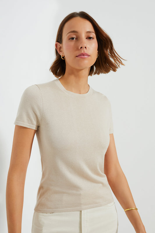 Sandstone Cashmere Silk Blend Katie Tee