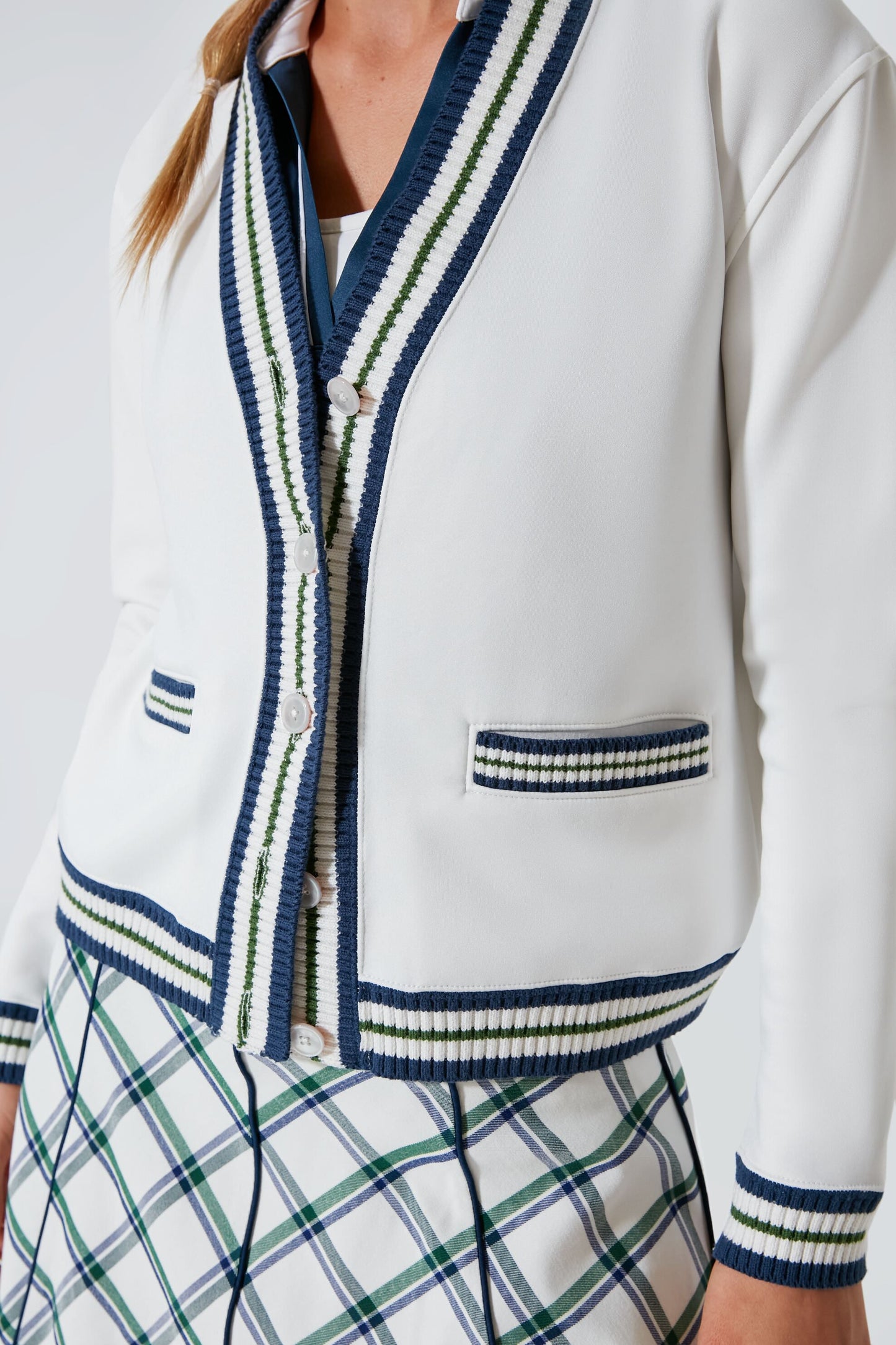 White Charley Golf Cardigan