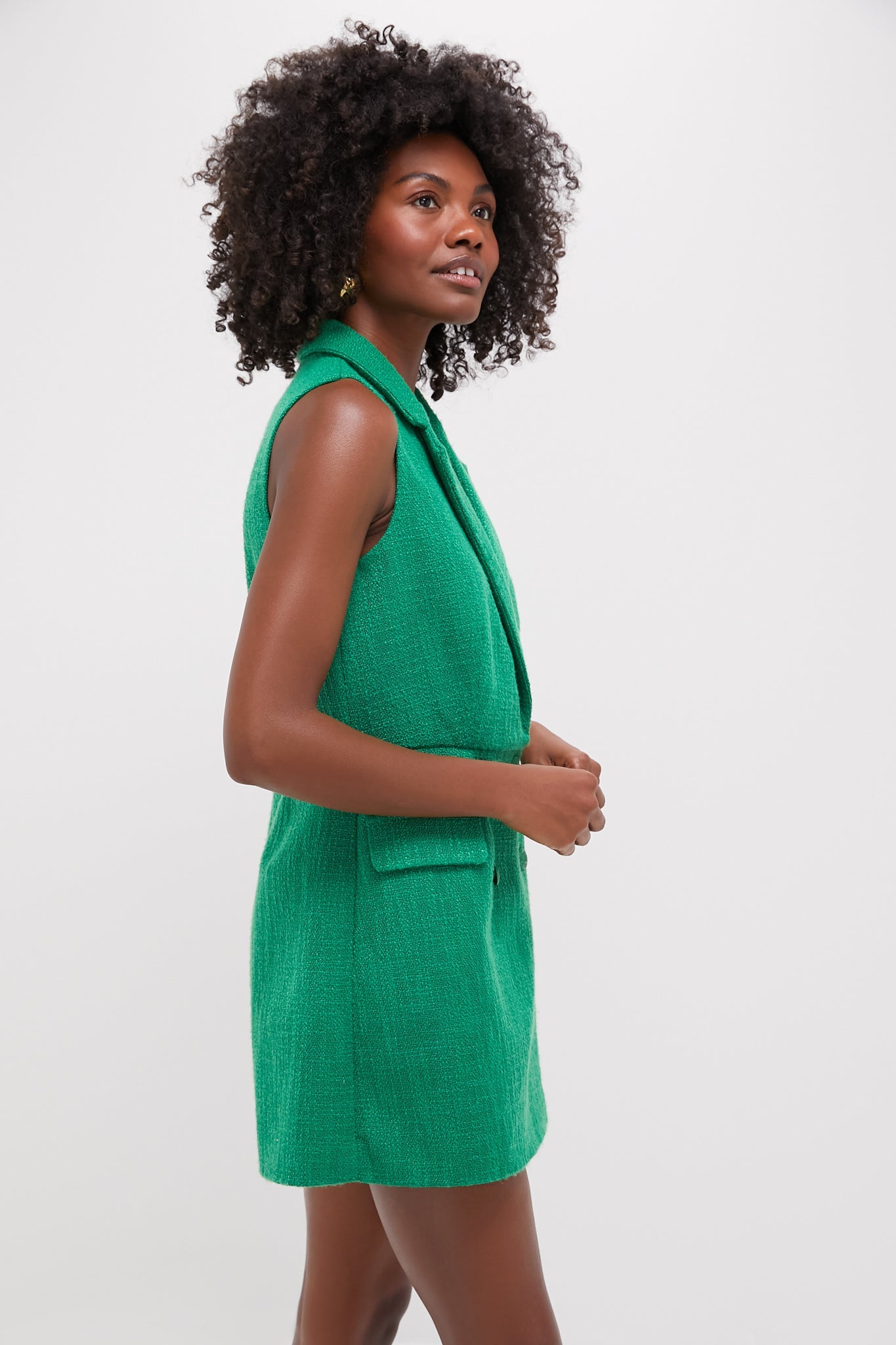 Kelly Green Tweed Campbell Romper