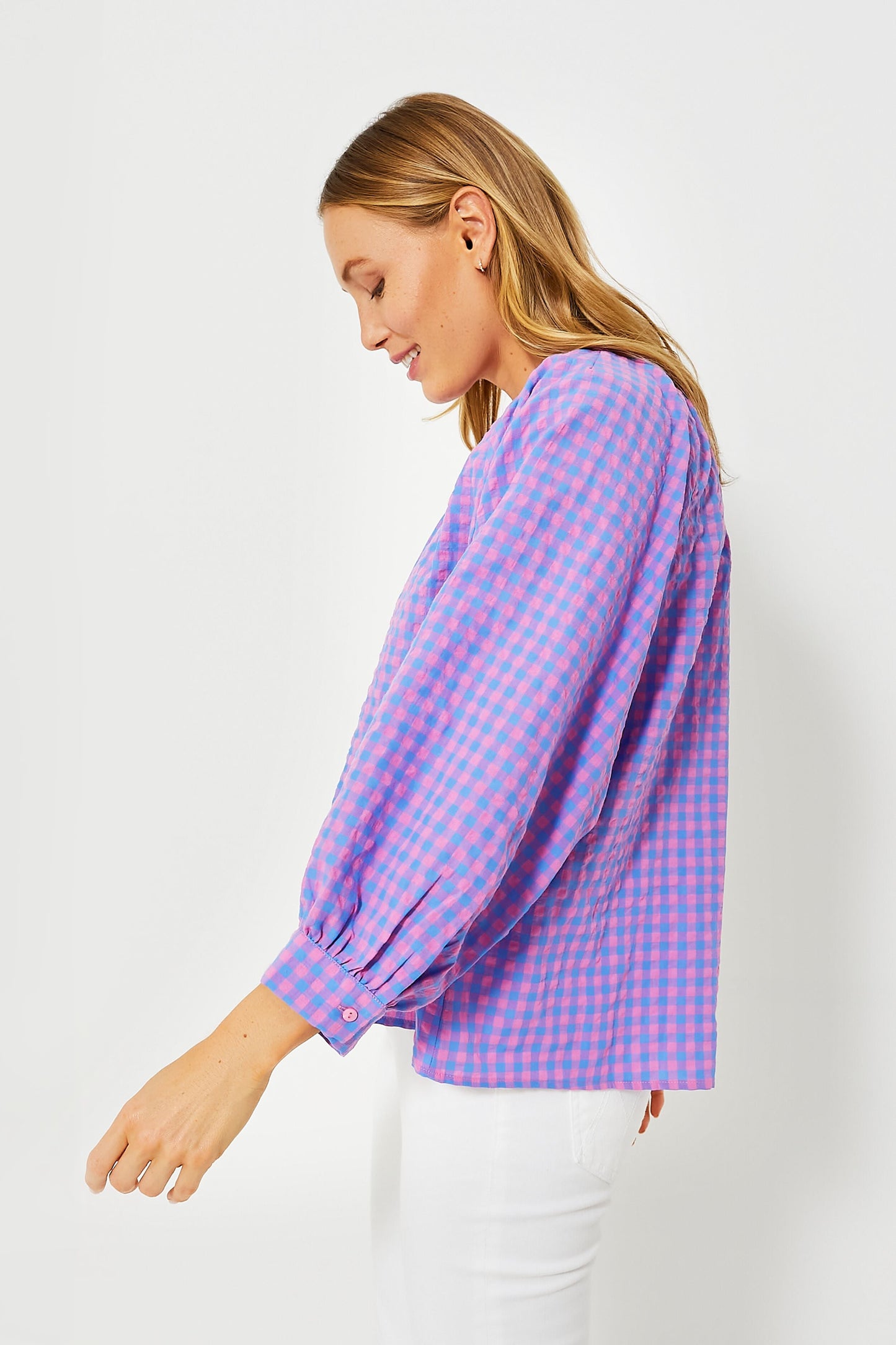 Textured Gingham Rosie Blouse