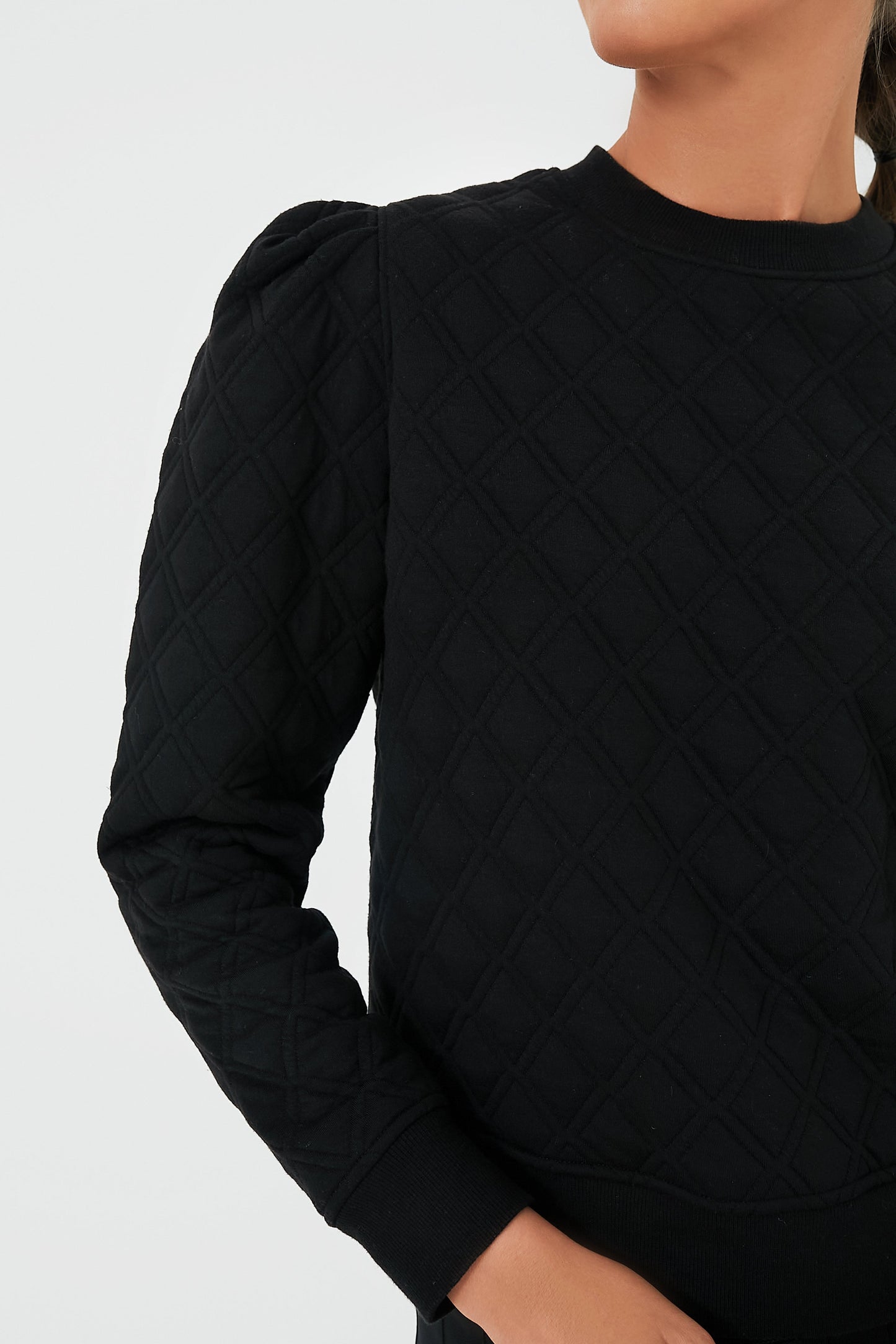 Black Puff Sleeve Campbell Pullover
