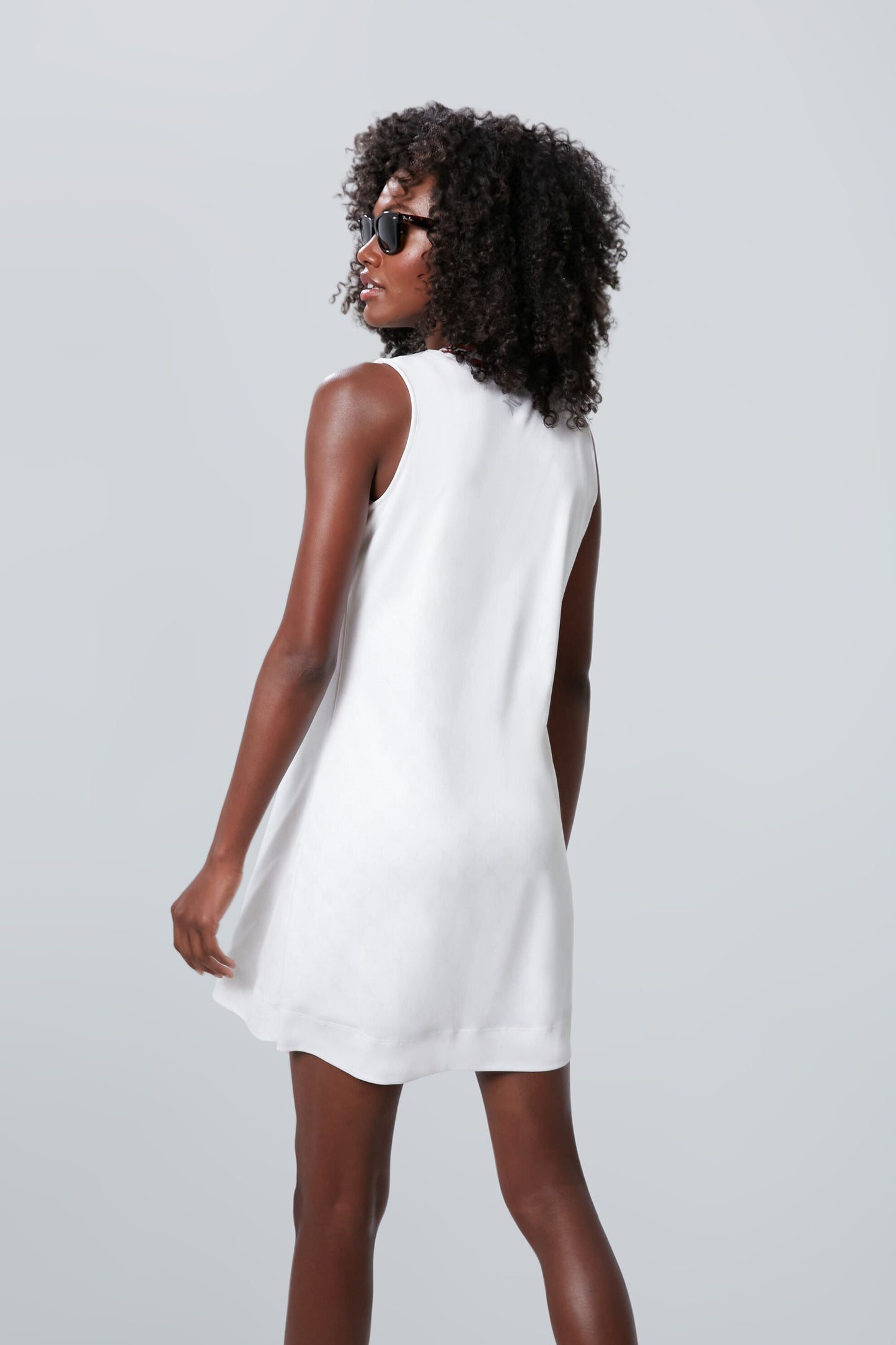 White and Retro Red Suzanne Tennis Dress