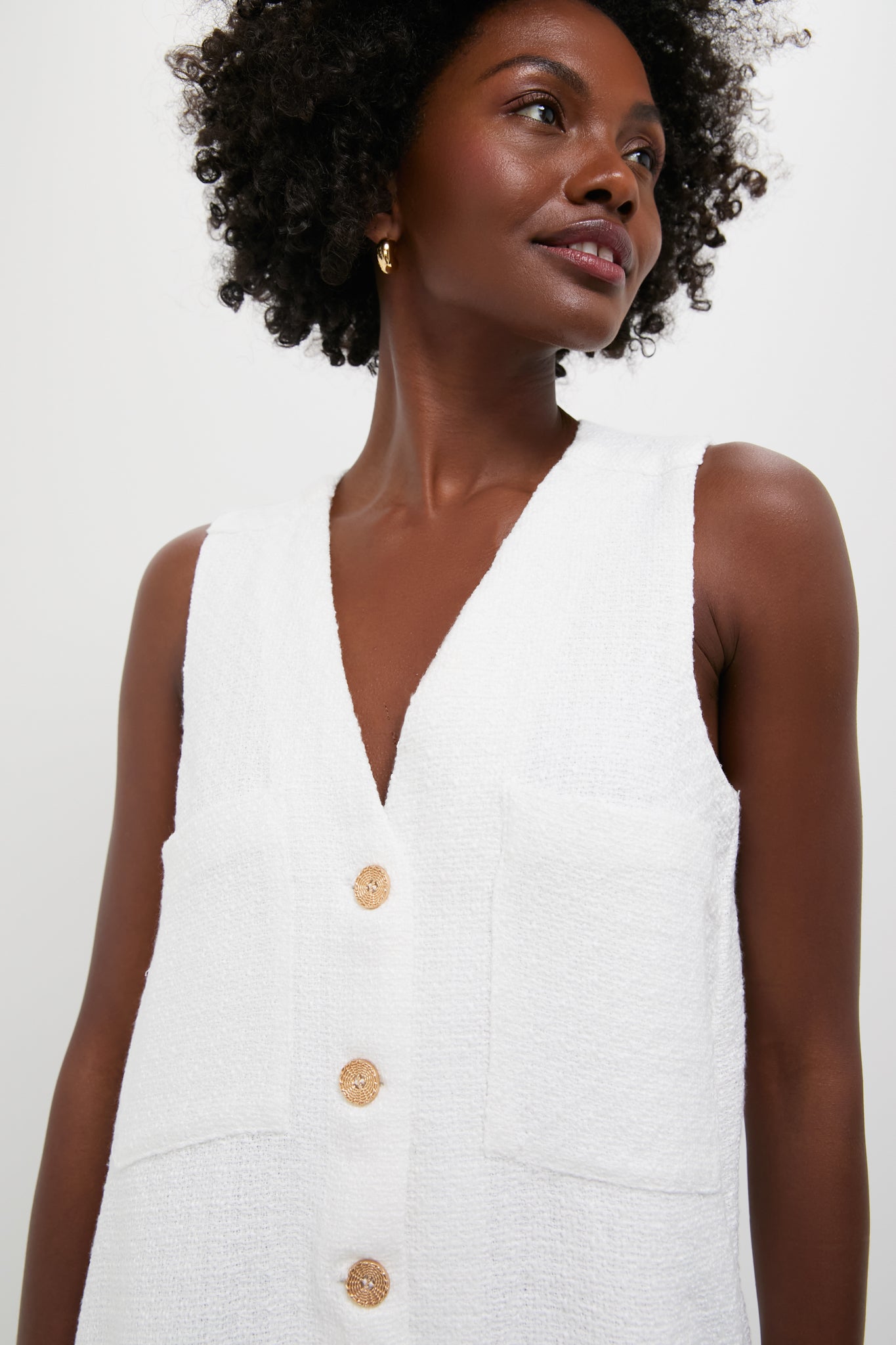 White Textured Myla Romper