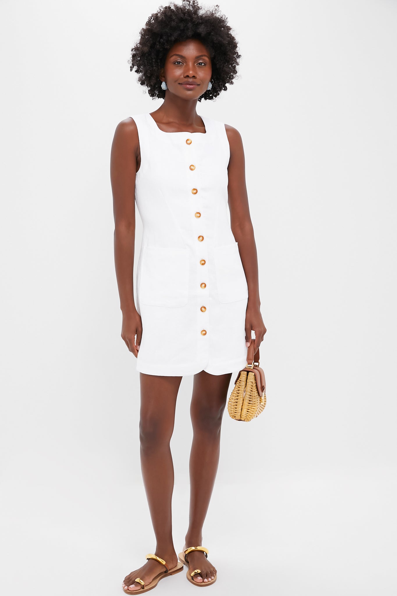 Ivory Emma Button Down Mini Dress