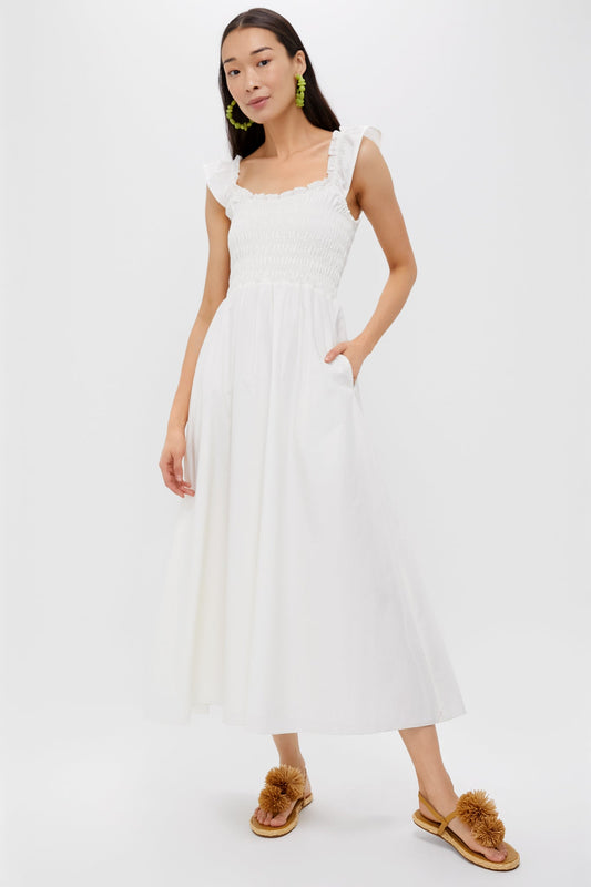 White Eudora Midi Dress
