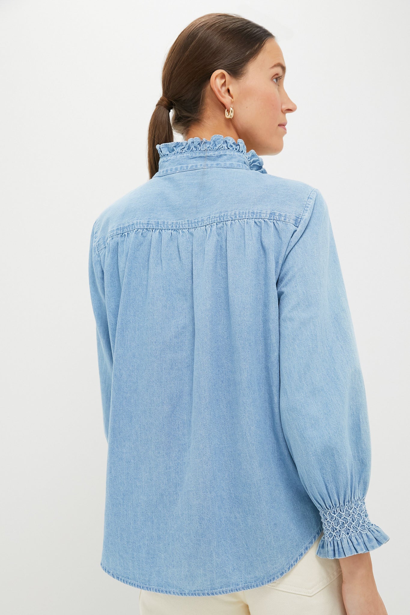 Chambray Teagan Popover Top