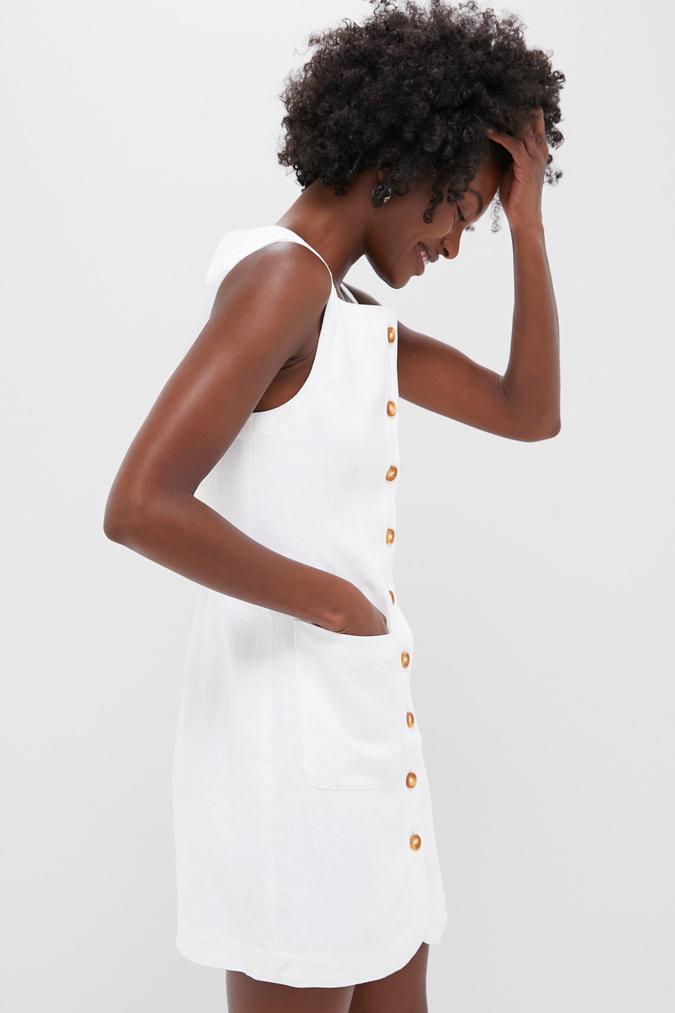 Ivory Emma Button Down Mini Dress
